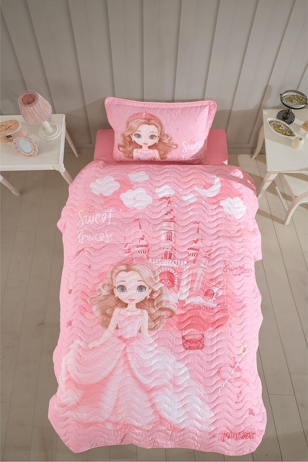 Ranforce %100 Pamuk Tek Kişilik Yatak Örtüsü Seti Sweet Princess - 1