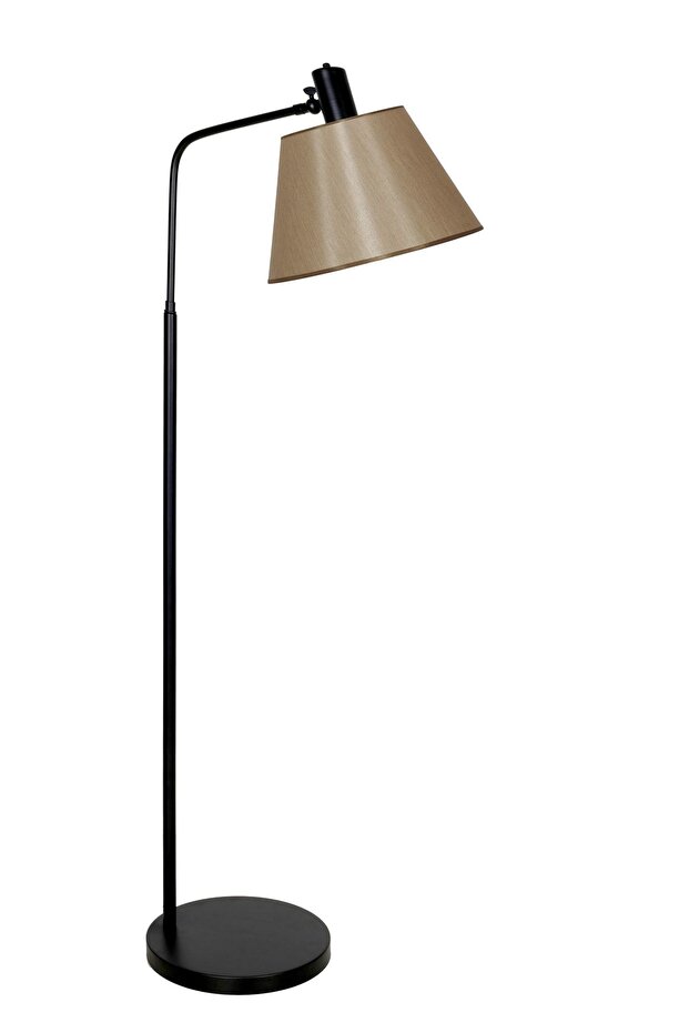 Rivoli Statik Siyah Kaplama Tek Ayaklı Metal Lambader - Mataro - 1