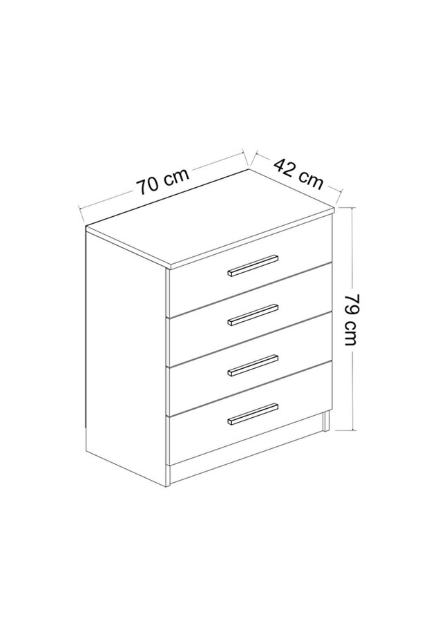 Kale Şifonyer - Beyaz - 7