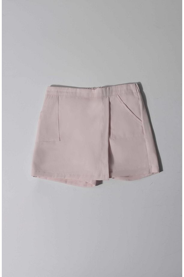 Kız Çocuk Pembe %100 Pamuklu Şortlu Etek - 3