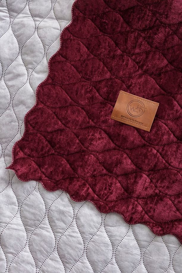 Çift Kişilik Yatak Örtüsü Bordo - 4