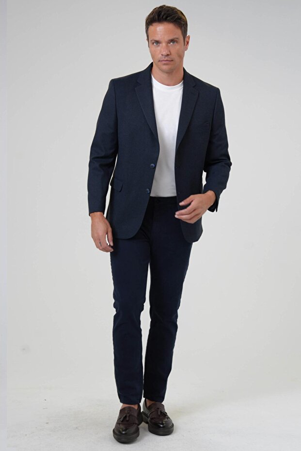 Regular Kalıp Armürlü Ceket - 3