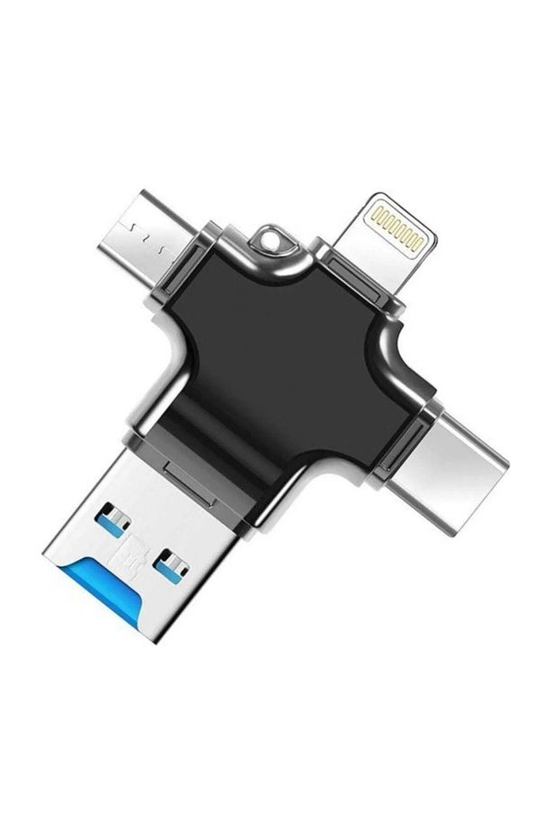 Lightning Micro USB USB C ( Type C ) ve USB Kart Okuyucu OTG Dönüştürücü Apple ve Android Uyumlu - 1