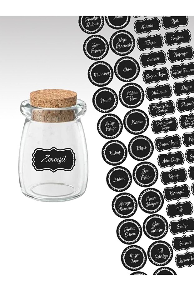 103 Nuts - Spices - Pulses Jar Labels