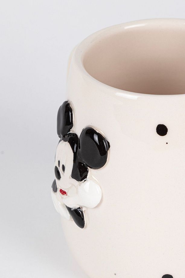 3d Kabartma Portre Mickey Mouse Figürlü El Yapımı Seramik Kupa Bardak 400 ml - 6