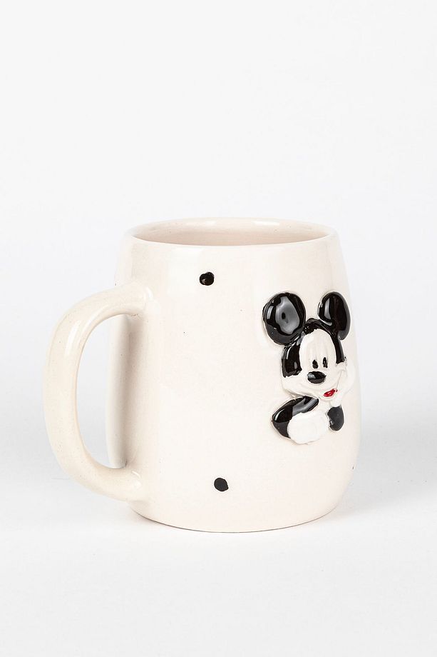 3d Kabartma Portre Mickey Mouse Figürlü El Yapımı Seramik Kupa Bardak 400 ml - 3