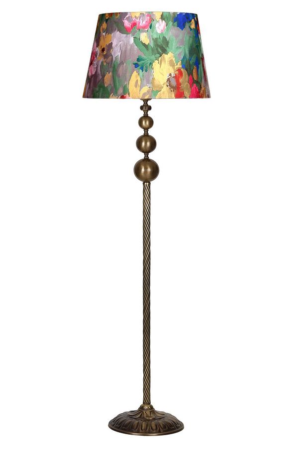 Vega Eskitme Üçlü Küre Tek Ayaklı Metal Lambader - Violet - 1