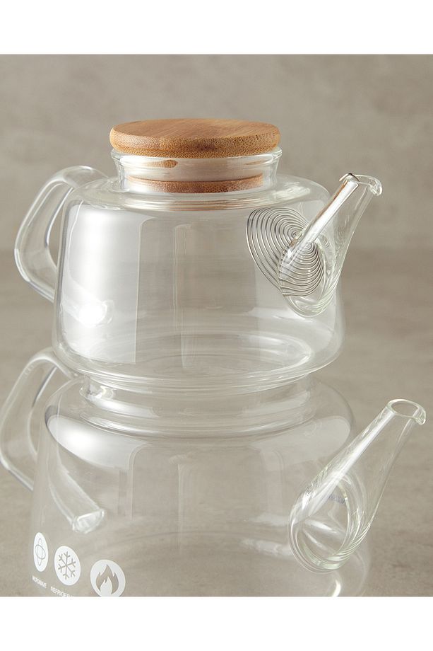 Pettine Borosilikat Çaydanlık 500 ml 890 ml Şeffaf - 2
