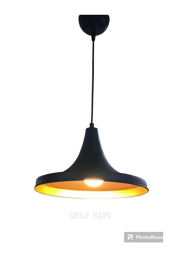 Retro Sarkıt Avize Siyah ( Yükseklik : 28 Cm Genişlik : 32 Cm Kablolu Yükseklik : 70 Cm ) - 3
