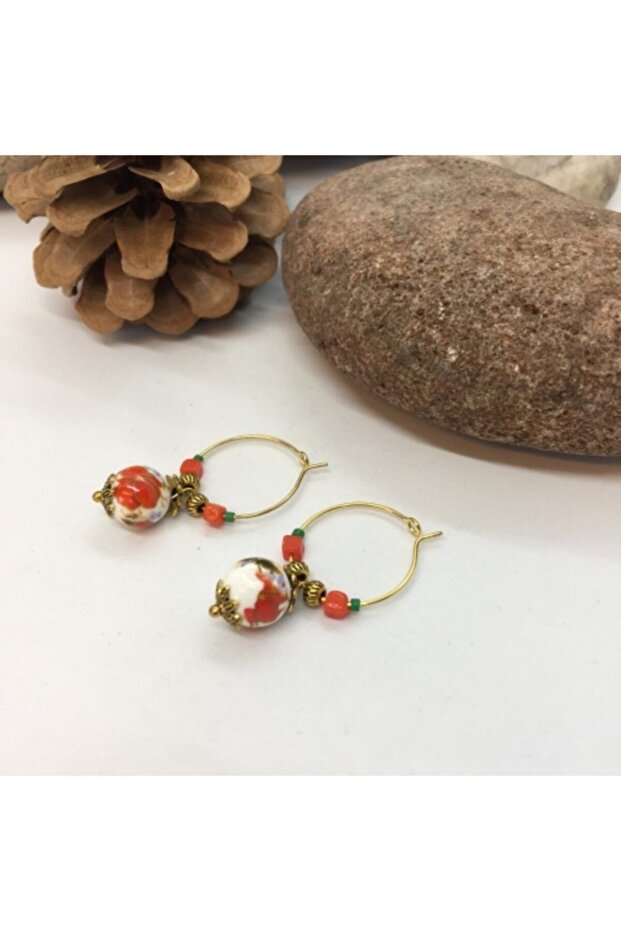 Handmade Ethnic Authentic Porcelain Earrings