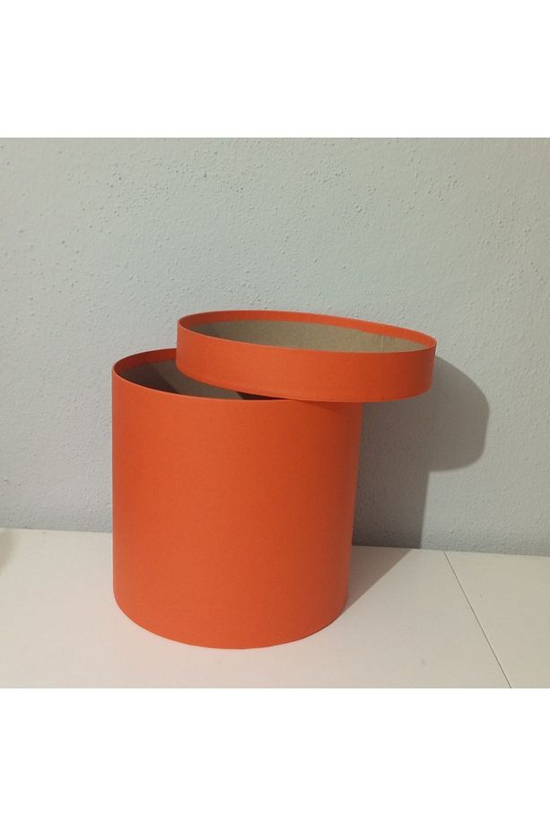 Turuncu Silindir Kutu Çap 21 Yükseklik 20 Cm - 3