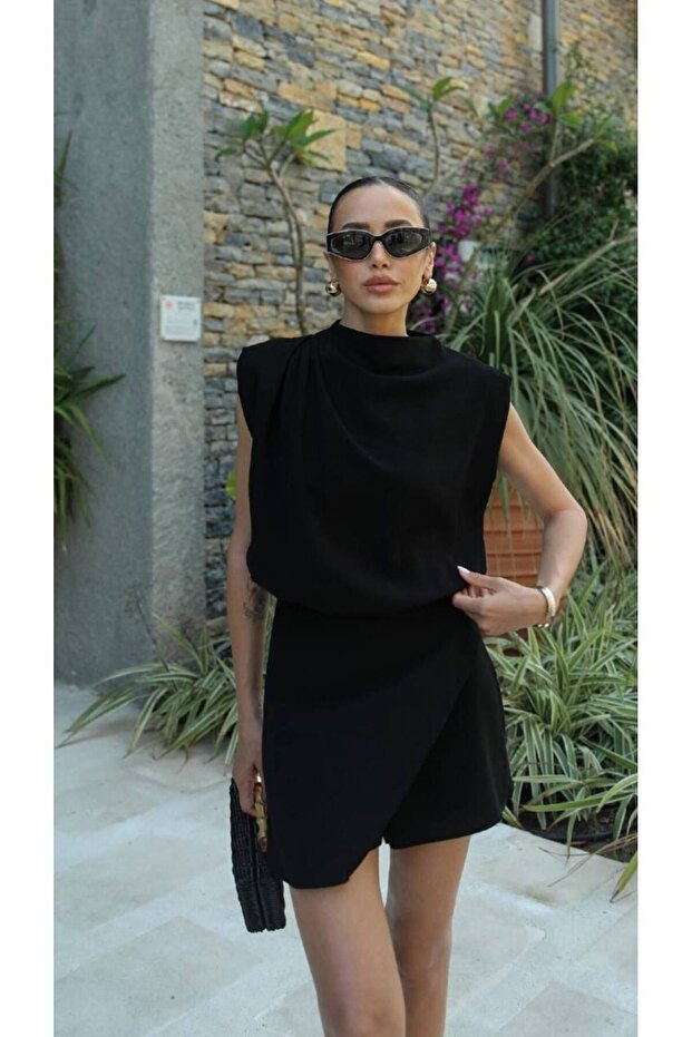 Siyah Kısa Tulum - 2