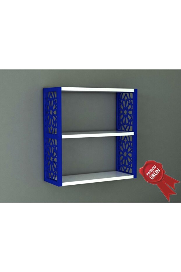 Terek Remaks 3Lü Duvar Rafı Mavi - 2