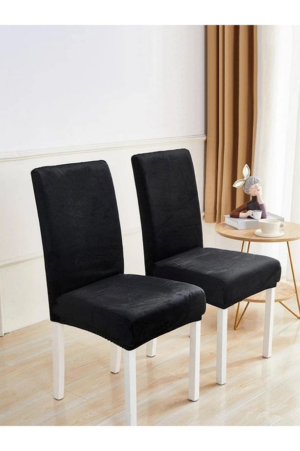 1adet Kadife Sandalye Kılıfı Sandalye Örtüsü - 3