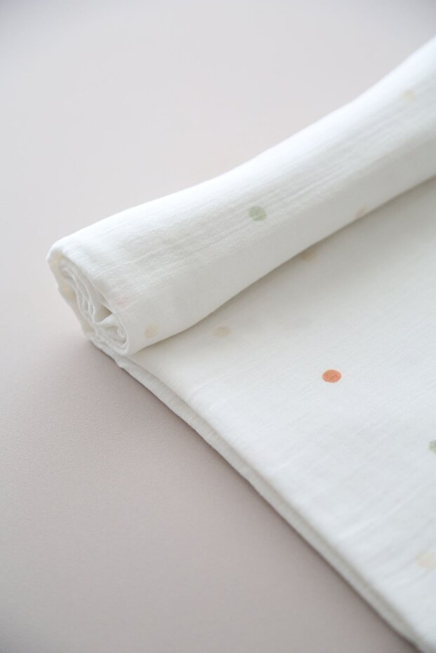 Polka Dot Muslin Blanket - 2