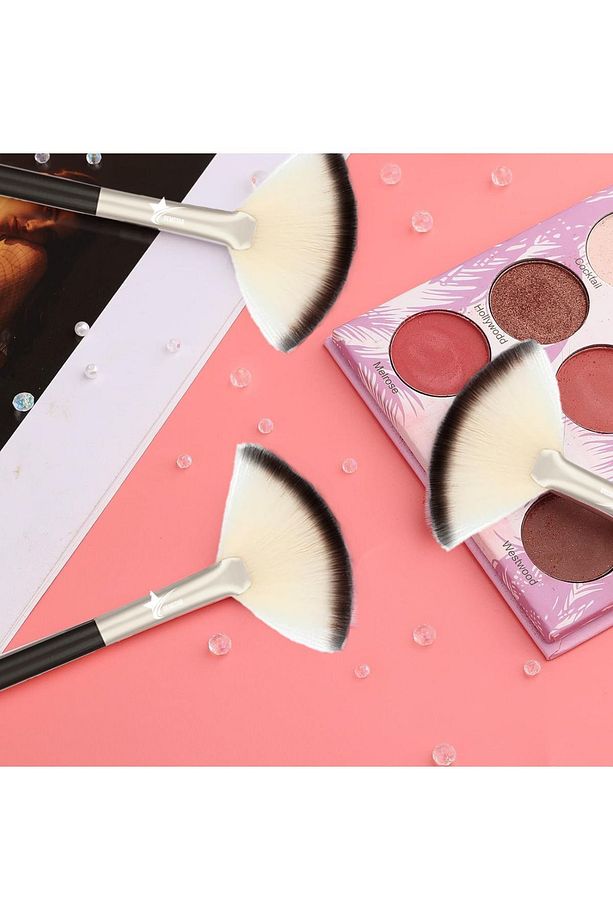 Professional For Make Up Addicts Aydınlatıcı Yelpaze Ve Maske Fırçası - 5