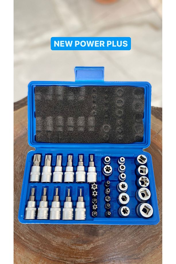 34 Parça 3/8 - 1/4 Torx Bits Uçlu & E-lokma Anahtar & Torx Lokma Takımı Ürün - 2