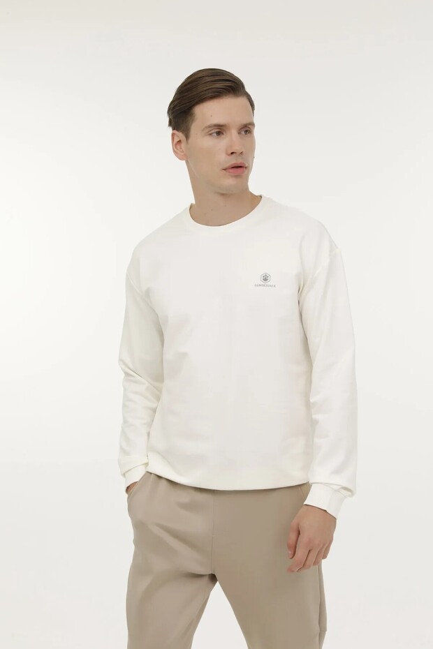 3m M-sn75 Bsc C Neck Sw 3fx Lumberjack Erkek Sweat A101349761 Ekru - 1