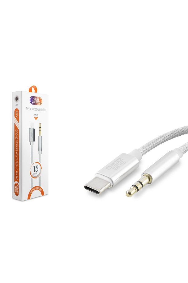 iPhone 15-15 PLUS-15 PRO- 15 PRO MAX uyumlu AUX Kablo Ses Dönüştürücüsü Hasır Type-C Çeviricisi - 6
