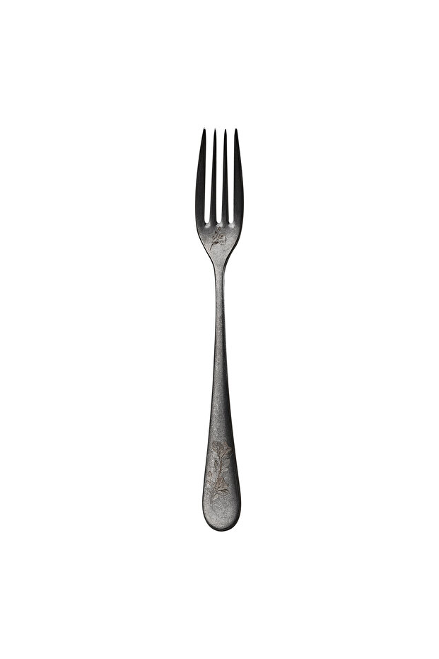 Epsilon Dessert Fork - Retro - Floral Pattern - 12 Pieces