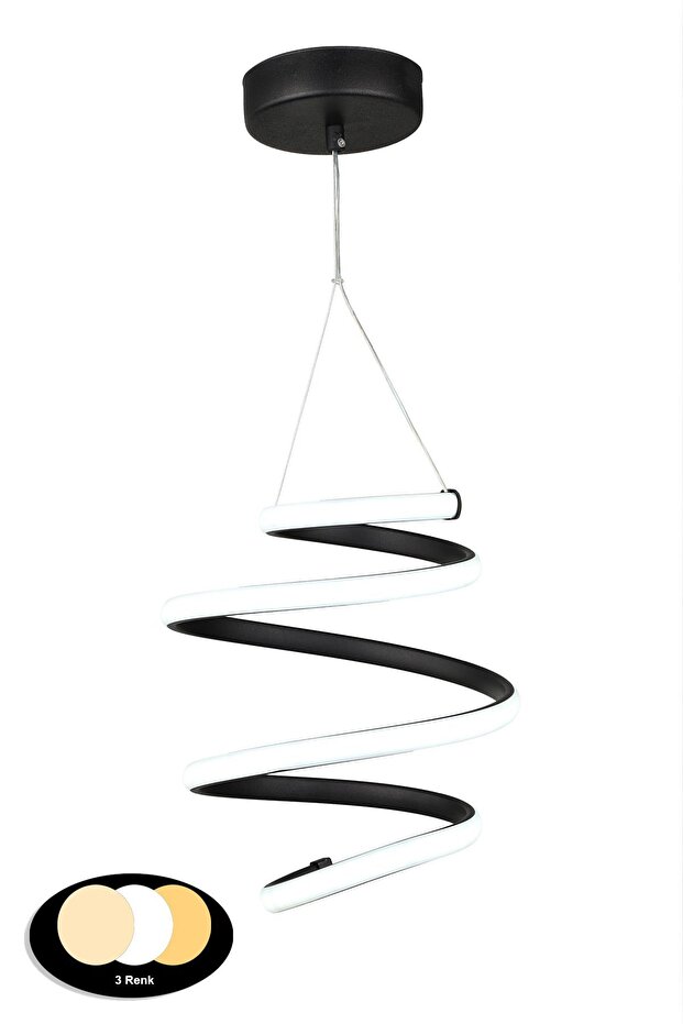 Döngü Ledli Avize Siyah - 2