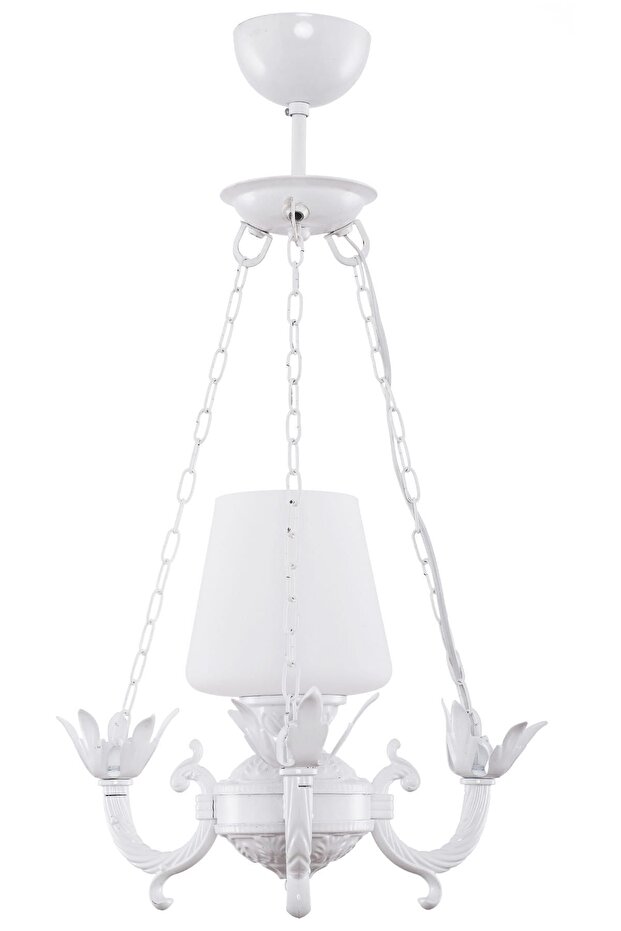 Buğlem Tekli Beyaz Camlı Avize - 2