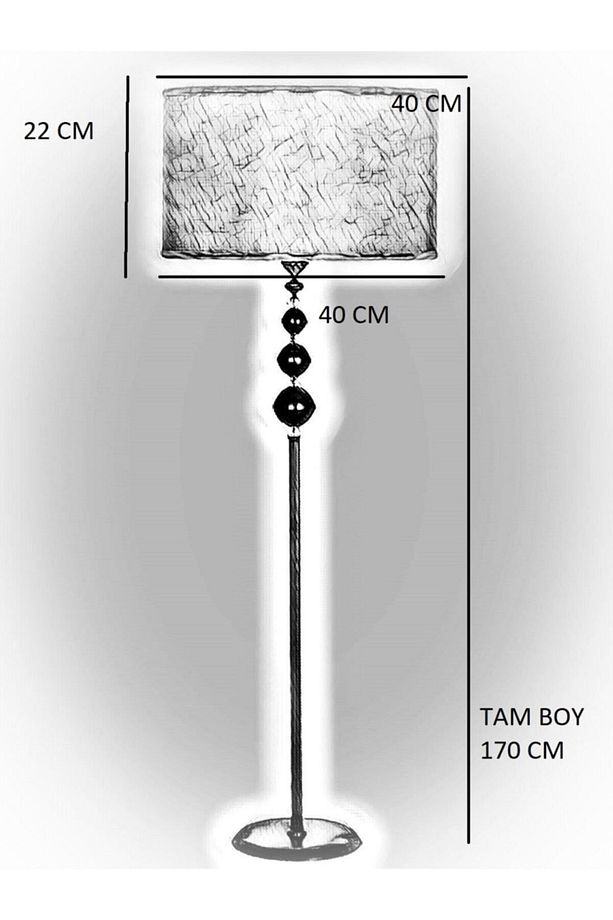 Krom Kaplama Üçlü Küre Düz Tekli Metal Ayak Lambader - 5