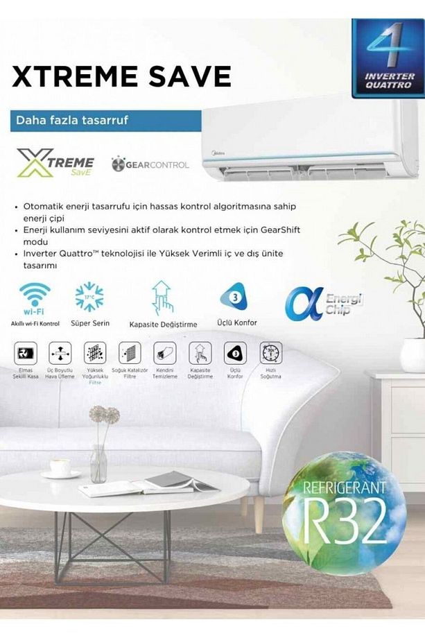 2025 Model 9 Btu Xtreme Save Duvar Tipi Klima Montaj Dahidir. - 3