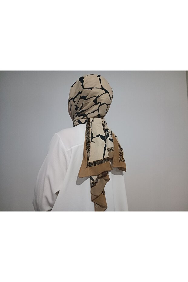 شال ناعم منقوش بالرخام المجعد - 1