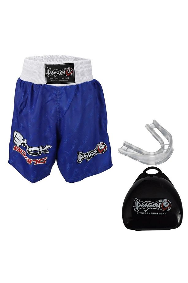 Kf1003 Mavi Kick Boks Şort ve Profesyonel Dişlik Kick Boxing Şort Seti - 1