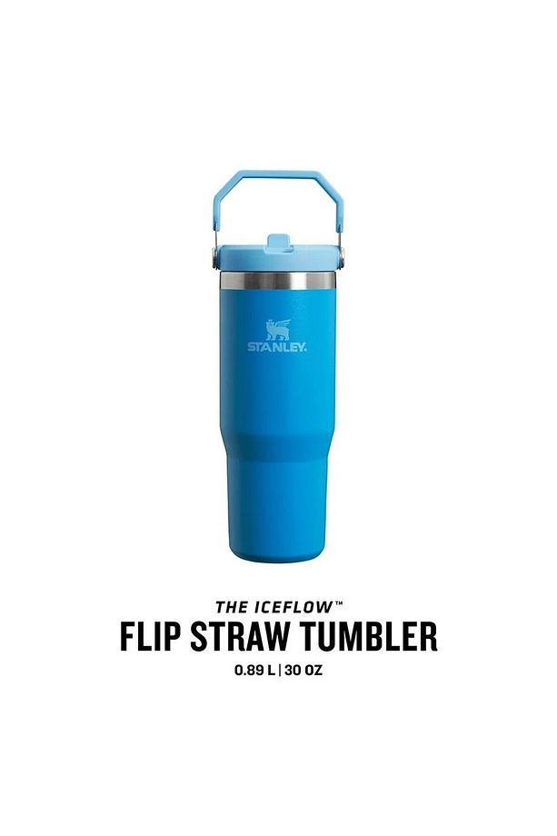 The IceFlow Flip Straw Pipetli Termos Bardak 0,89 LT (30 OZ) - Azure - 4