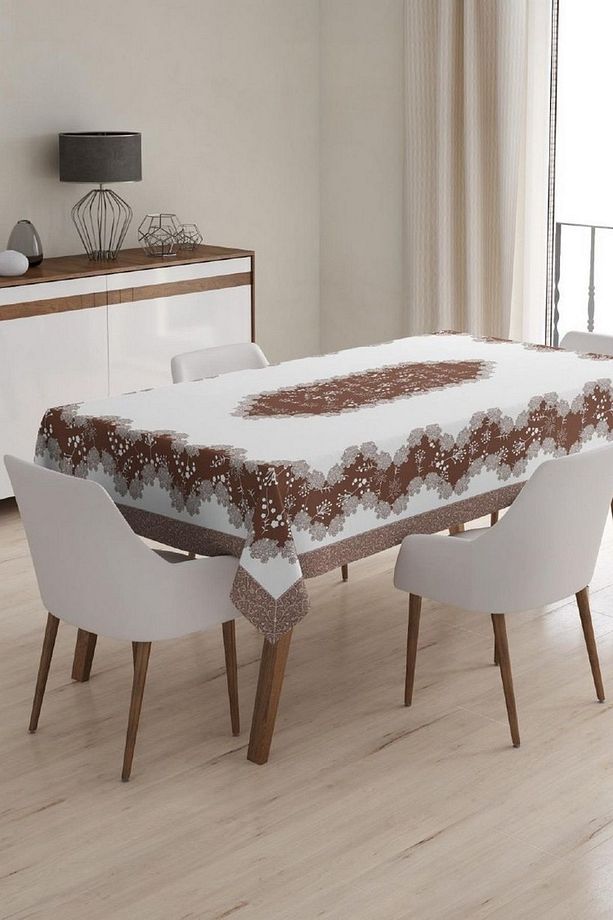Masa Örtüsü, Dijital Baskılı Tek Masa Örtüsü, Desenli Leke Tutmaz Tek Masa Örtüsü 120x150cm - 1