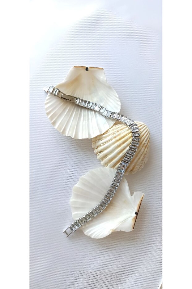Waterway Baguette Stone Steel Bracelet