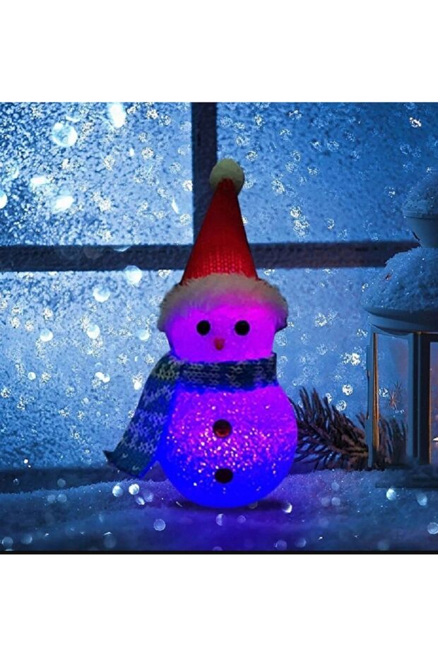 Genel Markalar Led Işıklı Kardan Adam Yılbaşı Ağacı Süsleri Renk Değiştiren Kardan Adam Led Light Colors