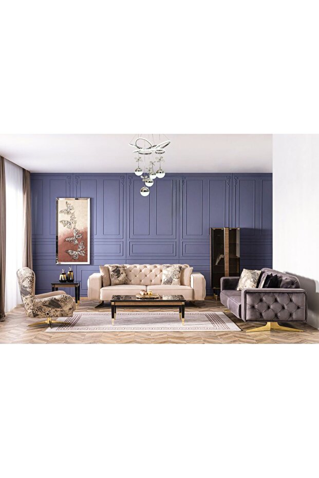 Modern 3 Renk Yanabilen 5 Toplu Ledli Sarkıt Avize - 3