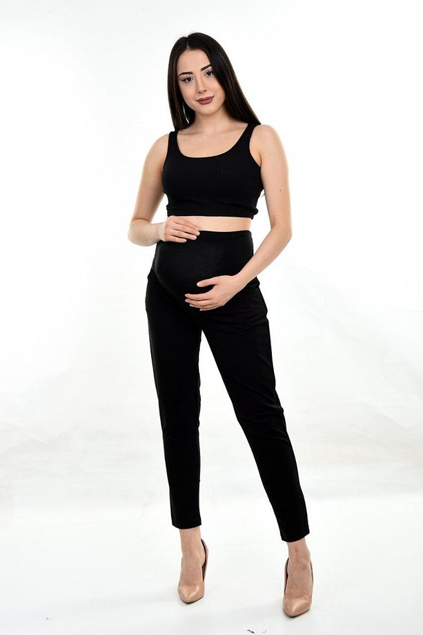 AQUA TA025 HAMİLE TEK ALT EŞOFMAN PANTOLON-36 - SİYAH - 1