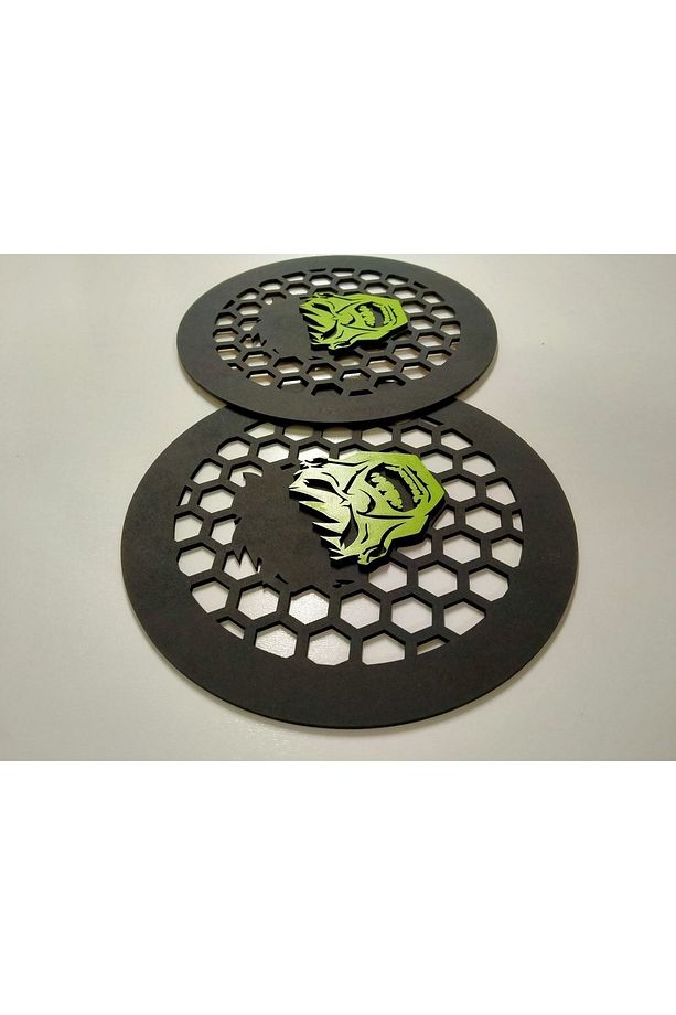 Mdf Yeşil Dev Oto Midrange Kapağı 1 Çift (2 ADET 20 CM) - 2