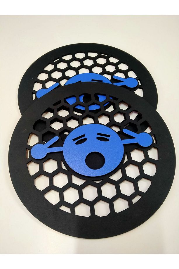 Mdf Mavi Oto Midrange Kapağı 1 Çift (2 ADET 20 CM) - 1