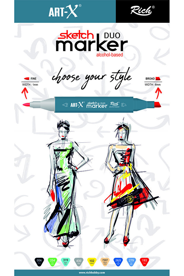 قلم رسم ART-X - قلم مزدوج الجوانب - 4