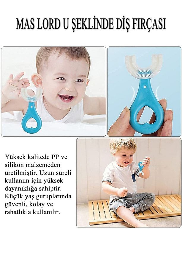 U Tipi Yeni Nesil Diş Fırçası - Mavi - Araba Model 2-6 Yaş - 4