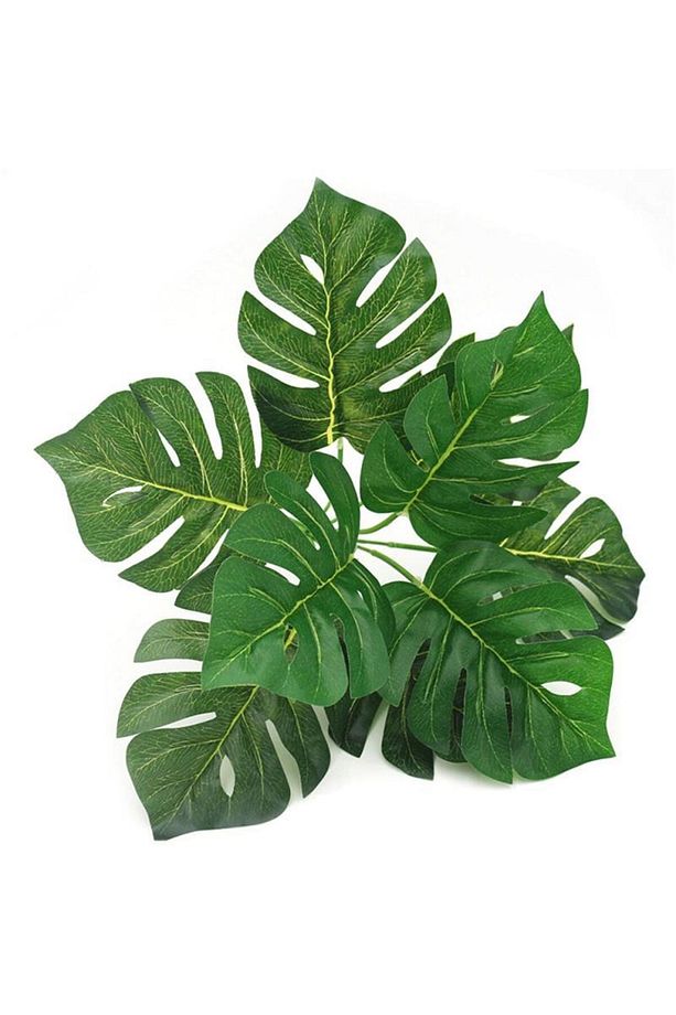 Yapay Çiçek Demet Monstera 35cm 9 Dal Yapay Bitki - 2