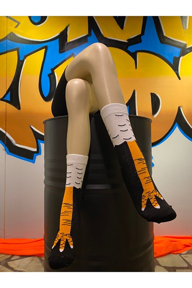 جوارب منقوشة بأقدام الدجاج - 1