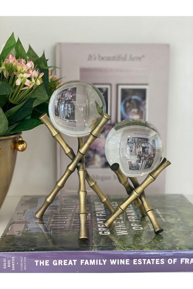 Bambu Ayaklı 2’li Cam Küre - 1