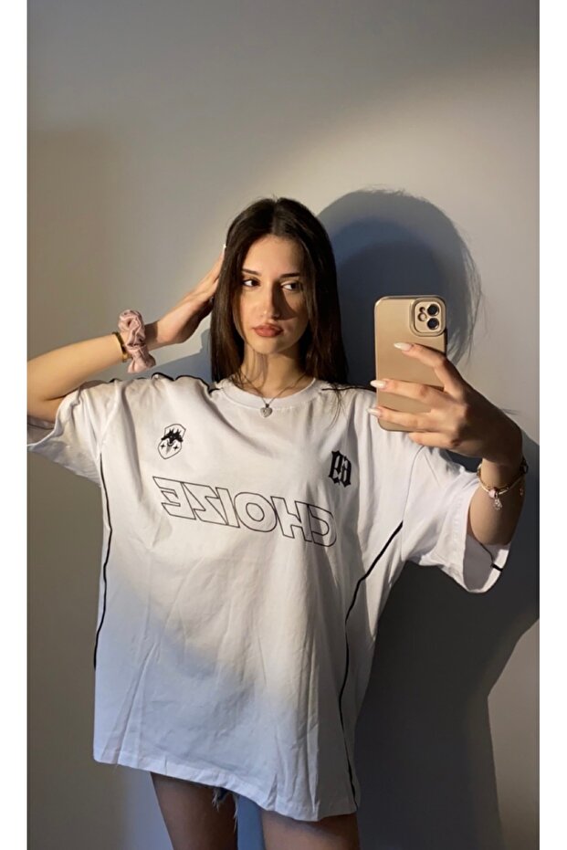 Choize Front and Back Printed Model Unisex Oversize T-Shirt