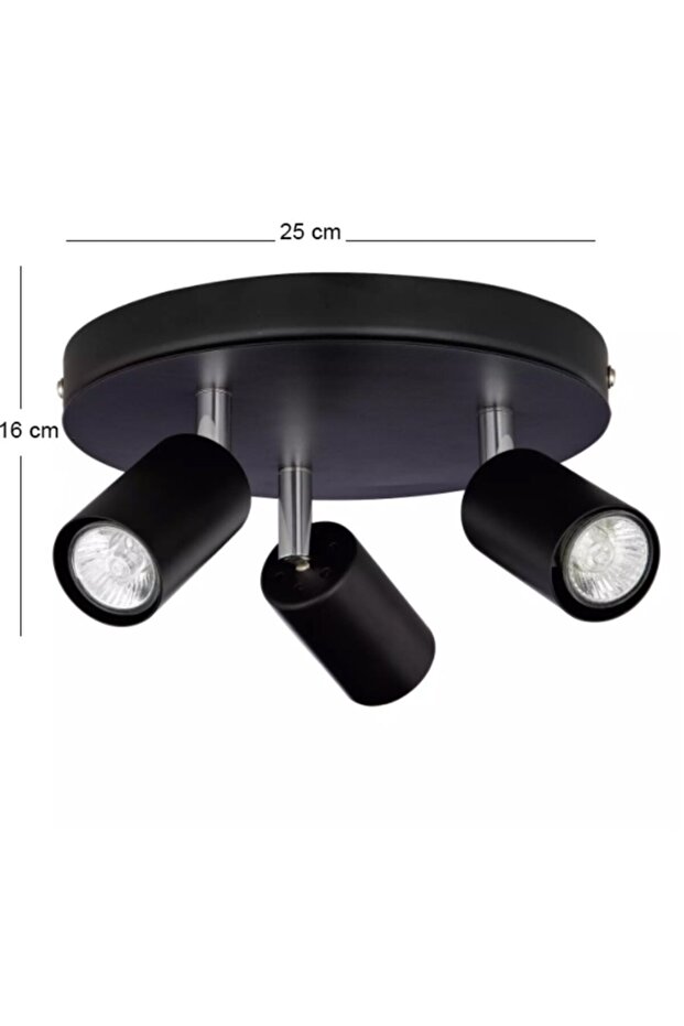 Movable Ceiling Light Black 3 Pieces - 3