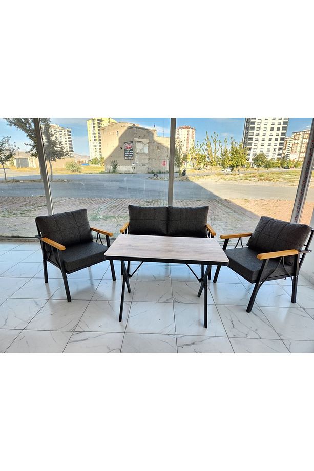 2-1-1 Masalı Bahçe balkon cafe, çayseti Koltuk Takımı ofis Kolltuk oturma Grub koltuk Takımı - 5