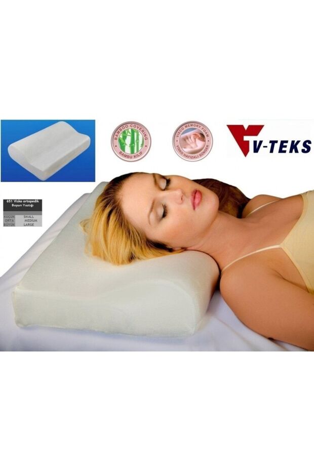 Variteks Orthopedic Visco Neck Pillow Large Size 651 Large 60X40 cm