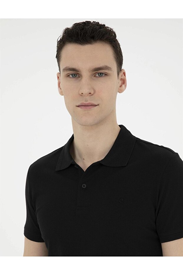 Μαύρο μπλουζάκι Basic Slim Fit - 2