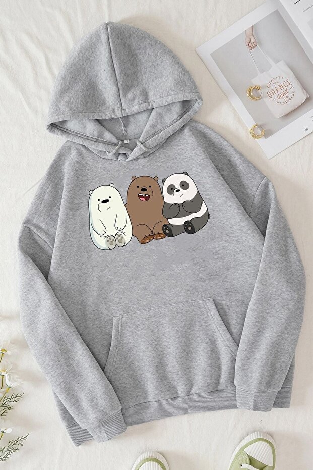Unisex Friendly Bears Printed Sweatshirt