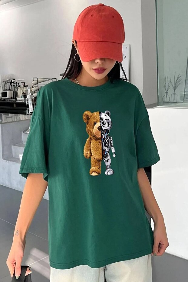 Unisex Boys Bear Printed T-shirt